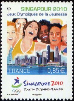 timbre N° 4491, Singapour 2010, Jeux Olympiques de la Jeunesse