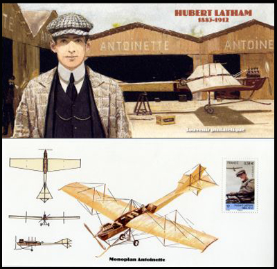 timbre N° 50, Les pionniers de l'aviation Hubert Latham (1883-1912)