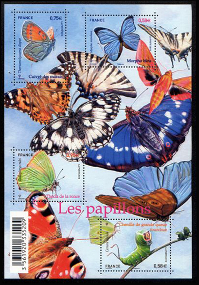 timbre N° F4498, Les Papillons