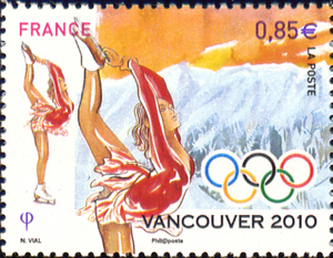 timbre N° 4436, Jeux Olympiques de Vancouver (patinage artistique)