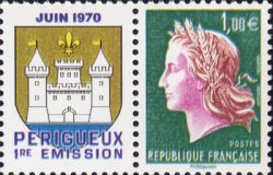 timbre N° 4468, Marianne de Cheffer  40ème anniversaire du 1er timbre poste émis à l'imprimerie de Boulazac (Dordogne)