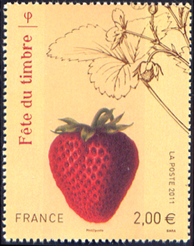  Fête du timbre, Fraise rubis Jardin fruitier du Museum 