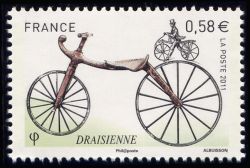 timbre N° 4556, Le vélocipède des origines à nos jours