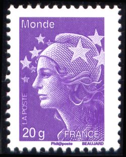timbre N° 4568, Marianne de l'Europe (Marianne de Beaujard)