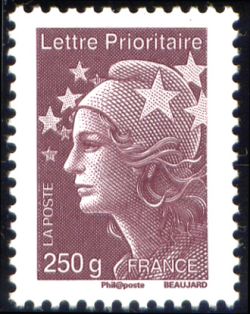  Marianne de l'Europe (Marianne de Beaujard) <br>Lettre prioritaire 250g France