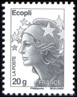 timbre N° 4565, Marianne de l'Europe (Marianne de Beaujard)