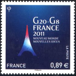 timbre N° 4575, G8 G20 - France 2011