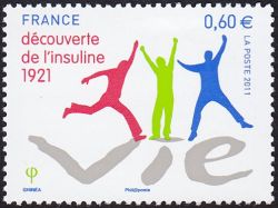 timbre N° 4630, 90ème anniversaire de la découverte de l'insuline