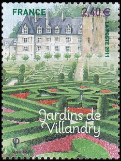 timbre N° 4581, Salon du timbre 2012 - Jardins de France - Villandry