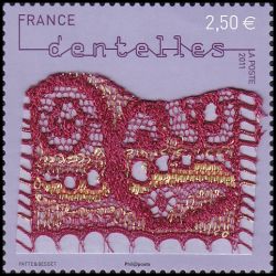 timbre N° 4601, Dentelle mécanique Leavers de Calais