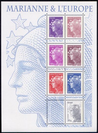 timbre N° F4614, Marianne et l'Europe