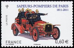 timbre N° 4589, Sapeurs pompiers de Paris - Camion ancien