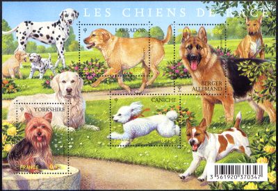 timbre N° F4545, Les chiens de race