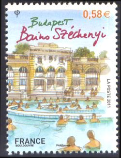 timbre N° 4541, Capitales européennes Budapest - Bains Széchenyi