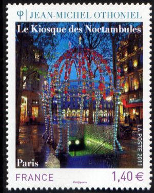 timbre N° 4533, « Le Kiosque des noctambules » de Jean-Michel Othoniel artiste sculpteur