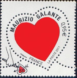 timbre N° 4529, Coeur Maurizio Galante