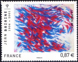 timbre N° 4537, « Plongée 1984 » de Jean Bazaine 1904-2001 peintre français
