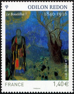 timbre N° 4542, «Le Bouddha» d'Odilon Redon 1840-1616 peintre et graveur
