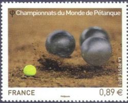 timbre N° 4684, Championnats du monde de pétanque