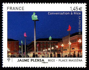 timbre N° 4683, « Conversation à Nice » - Nice place Masséna