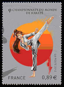 timbre N° 4680, Championnats du monde de Karaté
