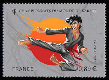 timbre N° 4682, Championnats du monde de Karaté