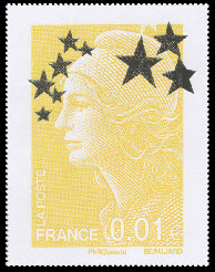 timbre N° 4662A, Marianne de l'Europe étoiles d'or