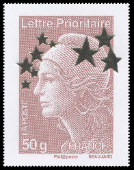 timbre N° 4662G, Marianne de l'Europe étoiles d'or