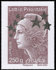 timbre N° 4662J, Marianne de l'Europe étoiles d'or