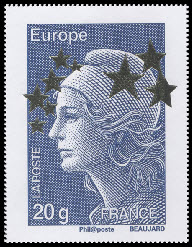 timbre N° 4662K, Marianne de l'Europe étoiles d'or