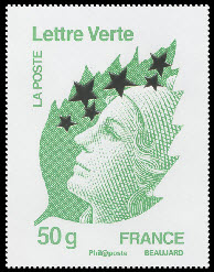 timbre N° 4662N, Marianne de l'Europe étoiles d'or