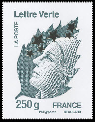 timbre N° 4662Q, Marianne de l'Europe étoiles d'or