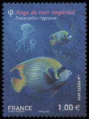 timbre N° 4649, Faune marine, Ange de mer impérial - Pomacanthus Imperator