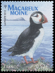 timbre N° 4659, Macareux moine - Ligue de Protection des Oiseaux - LPO 1912-2012