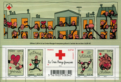 timbre N° F4699, Au profit de la Croix-Rouge
