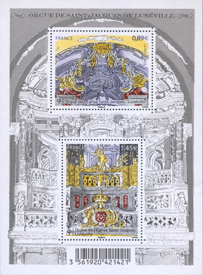 timbre N° F4708, Orgue de Saint-Jacques de Lunéville