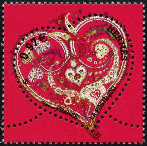 timbre N° 4718, Saint Valentin de tout Coeur Hermès