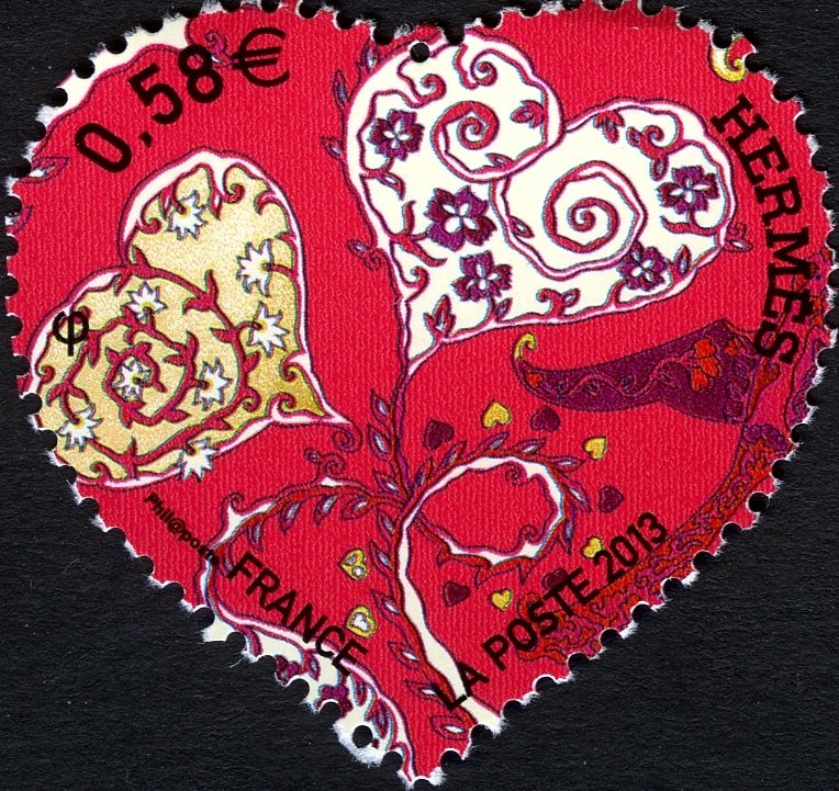 timbre N° 4719, Saint Valentin de tout Coeur Hermès