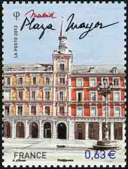 timbre N° 4730, Capitales européennes Madrid Espagne, La Plaza Mayor