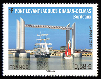 timbre N° 4734, Pont levant Jacques Chaban-Delmas à Bordeaux