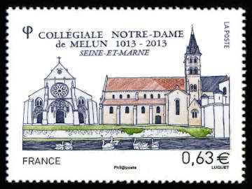 timbre N° 4743, Centenaire de la collègiale Notre-Dame de Melun