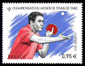 timbre N° 4747, Championnats du monde de tennis de table