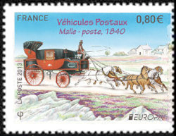 timbre N° 4749, Europa véhicules postaux, anciens et modernes