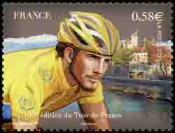 timbre N° 4755, 100ème édition du tour de France