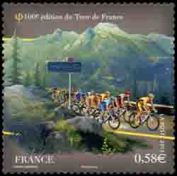 timbre N° 4758, 100ème édition du tour de France