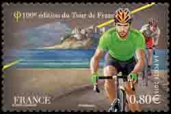 timbre N° 4759, 100ème édition du tour de France