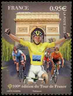 timbre N° 4761, 100ème édition du tour de France