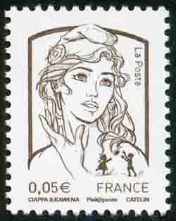 timbre N° 4764, Marianne de Ciappa et Kawena