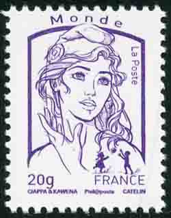 timbre N° 4769, Marianne de Ciappa et Kawena