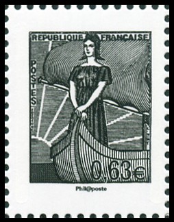 timbre N° 4781, La Vème république au fil du timbre